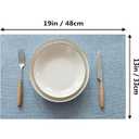 Demetex Blue Placemats Set of 4 Heat Resistant Place Mats Linen Cloth Placemat Dining Table Mats for Kitchen Plate Tables, Blue