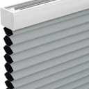 Changshade Cordless Cellular Shades, Blackout Honeycomb Shades for Windows, Room Darkening Pleated Blinds, Easy to Install for Indoor Windows and French Doors, 33" W x 72" H, Grey