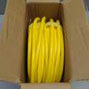 POWGRN 100 ft 12/3 Outdoor Extension Cord Waterproof Heavy Duty with Lighted Indicator End 12 Gauge 3 Prong, Flexible Cold-Resistant Long Power Cord Outside, 15Amp 1875W SJTW Yellow ETL Listed