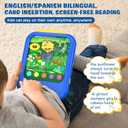Kids Learning Tablet Educational Learning Pad for Toddlers 2-5 to Learn Alphabets, Numbers, Foods, Time, Music, Talking Cards for Toddlers，Learning Educational Toy Kids Gifts