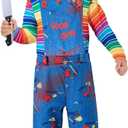 WonderPapa Kids Halloween Classic Killer Doll Costume Boys Scary Cosplay Classic Horror Movie Role Dress Up (3-4Y)