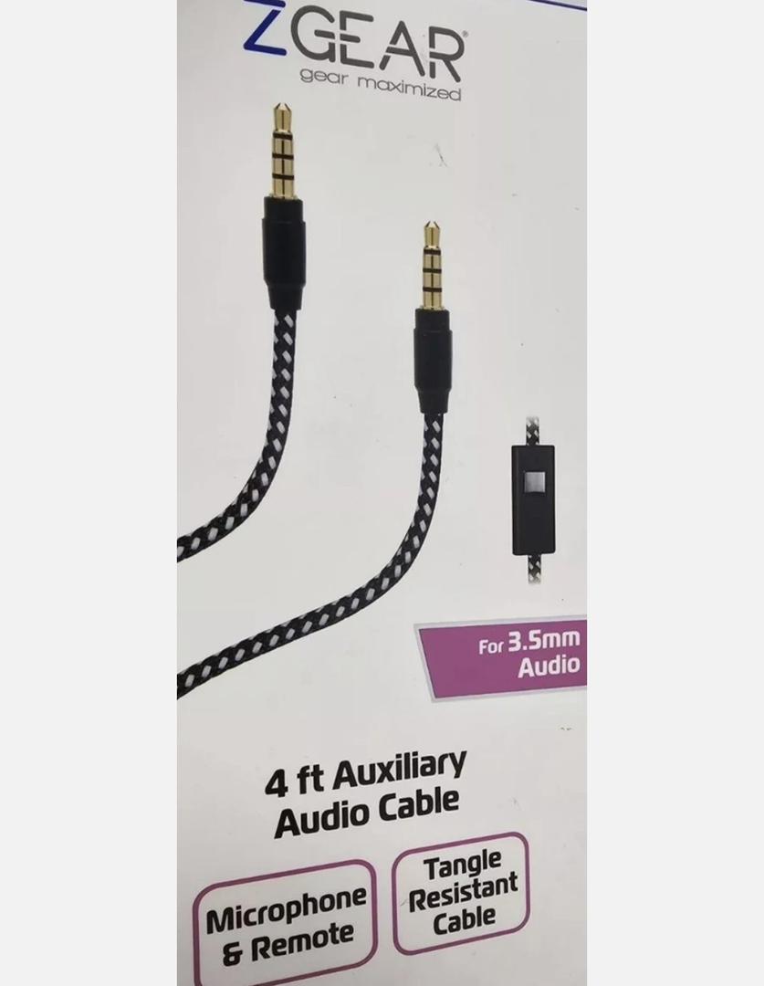 Z Gear 4ft Auxillary Audio cable For 3.5mm Audio
