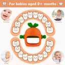2 x Chuya Silicone Baby Teething Toys Teether for Babies 0-24 Months Carrot Hand Teethers Teething Relief Sore Gums Baby Toys for Infants