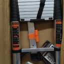 Telescoping Ladder,10.5FT Aluminum Multi-Purpose Collapsible Ladder with Stabilizers and Hooks,Jiashche Portable Extension Ladder for RV or Outdoor Work Silver,330lb Max Capacity