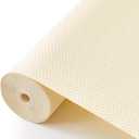 100% EVA Shelf Liner for Kitchen Cabinet, 12" x 240" Drawer Liners Non Adhesive Non Slip Waterproof Plastic Paper, Dresser Pantry Bathroom Refrigerator Protector, Cream