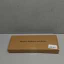 FENIFOX Keyboard and Mouse Wireless, USB 2.4GHz Combo Silent Quiet Low Profile Compact Full Size Flat Slim Thin Portable with Number Pad Soft Cover for PC Laptop Computer Office - White & Silver