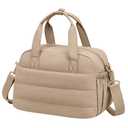 CAMTOP Lunch Box for Women, Cute Quilted Lunch Bag with Shoulder Strap, Lightweight Puffy Padded Waterproof Lunch Tote, Reusable Lunch Cooler for Work Picnic Travel Beach (Camel)