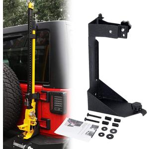 High Lift Jack Mount Rear Hi Lift Jack Mount Carrier Mounting Brackets for 2007-2017 Jeep Wrangler JK Offroad