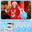 2 x Yoojahow 24 Pcs Winter Snowflake Gift Bags Mini Snowflake Shaped Treat Bags with Handles Non Woven Reusable for Winter Party Supplies Goodie Candy Snack Xmas Class Favors Decor Birthday Gift