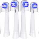 Replacement Toothbrush Heads Compatible with Oral-B Toothbrushes - Electric Brush Heads Compatible with io 3/4/5/6/7/8/9/10 Series, Medium Bristles, 6 Pack, White (1 Count (Pack of 6))
