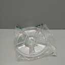 Plasticpro 6 Sectional Round Plastic Serving Tray/Platters Clear Pack of 2