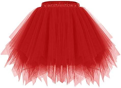 Bridesmay Women's Tutu Skirt 2025 50s Vintage Ballet Bubble Dance Skirts for Cosplay Party, Extra Large 
