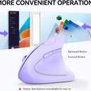 TECKNET Ergonomic Mouse, Wireless Bluetooth Vertical Mouse, 4800 DPI Optical Tracking, 6 Adjustable DPI, Quiet Clicks, 2.4GHz with USB A Receiver, 12 Months Battery, 6 Buttons, Wide Compatibility