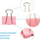 Extra Large Binder Clips, 2 Inch / 51mm, Big Paper Clamps for Office and School Supplies (Pink)