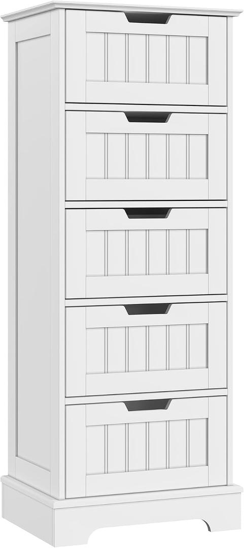 ChooChoo Bathroom Storage Cabinet with 5 Drawers, 15.7" W Bathroom Cabinet, 11.8" D x 15.7" W x 40.1" H