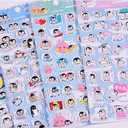 4 x 4 Sheets Cute Little Penguin Family Stickers - Mini Cartoon Stickers for Kids, DIY Decorative Items, Perfect for Notebooks, Phone Cases, and More