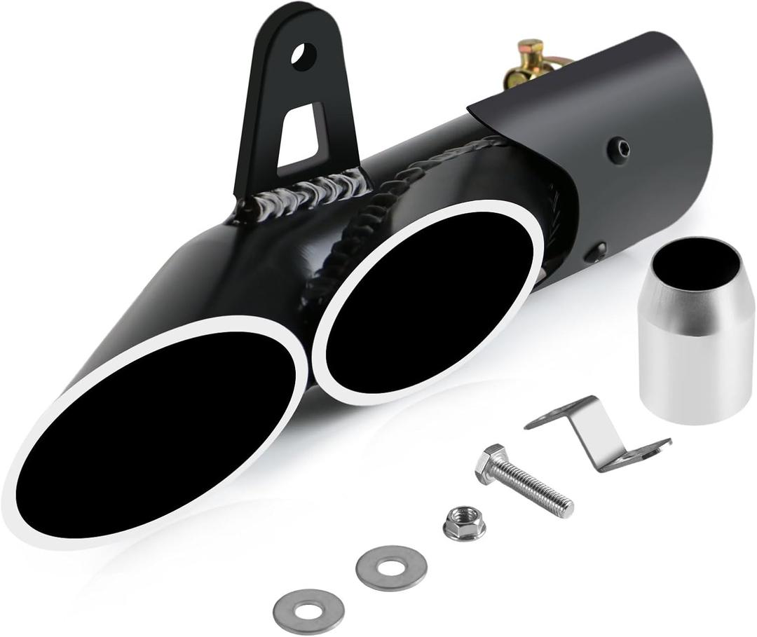 PACEWALKER Motorcycle Exhaust Tips 1.5-2" inlet, Motorcycle Slip On Muffler 38-51mm Inlet for Street/ Sport Motorcycles and Scooters, Dirt Bike ATV Street Bike