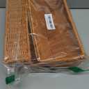 OwnMy 2PCS Plastic Wicker Hanging Basket Wall Mount Storage Baskets for Kitchen Organizing Fruit, Onion, Potato, Vegetable, Hanging Fruit Baskets for Kitchen Counter/Pantry/Cabinet