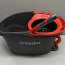 O-Cedar EasyWring Microfiber Spin Mop, Bucket Floor Cleaning System, Red, Gray, Standard