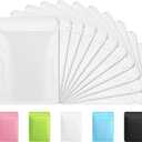 Funfery 100 Pack White Mylar Packaging Bags Resealable Bags Double Sided Color Odor Proof Pouch Baggies Smell Proof Foil Bag for Food Storage,Small Business(White,6.3x9.4inch)