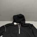 PRETTYGARDEN Women's 2026 Fall Hooded Sweatshirts Long Sleeve Half Zip Cropped Hoodies Pullover Winter Fashion Clothes (X-Large, Black)