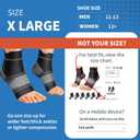 Plantar Fasciitis Sock (6 Pairs) for Men and Women, Compression Foot Sleeves with Arch and Ankle Support, Black, X-Large