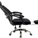 Swivel Office Chair, Computer Chair, Office Chair, Backrest Gaming Chair, The Company Chairs, Reclining Ergonomic Chair, with A Footrest, White/Black Task Chair