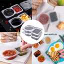 20 PCS Plastic Snack Containers, Double Compartment Condiment Containers with Lids, Reusable Snack Container, Suitable for Kitchen Storage and Outdoor Parties (20 PCS)