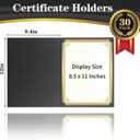 30 Packs Certificate Holders, Black Certificate Covers, Diploma Holders, Certificate Folders with Gold Foil Border for Letter Size 8.5" x 11" Certificates, Diploma, Documents, Award Cover