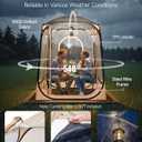 VEVOR Pop up Sports Tent, 8 Sizes Optional Clear Bubble Tent for 1-6 Person, Waterproof Outdoor Pod with Floor Mat & Top Cover, Garden Igloo Dome Tents Camping Shelter for Sports Watching