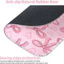 2 x Square Funny Mouse Mat, Cute and Waterproof Mousepad for Computers, Laptop with Non-Slip Rubber Base, 9.5 * 7.8 * 0.12In Mouse Pad, Office & Home,Bowknot (Small)