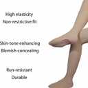 2-Pack Slightly Transparent Tights for girls & women, High Elasticity Sheen Pantyhose, For Work Dance Casual. (Brown, M)