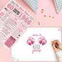 2 x IDU 60th Birthday Card for Women,60th Birthday Gifts & Decorations for Women, 60 Year Old Birthday Gifts Cards for Mom Sister Wife Family Friends
