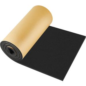 Pangda 1 Piece 63 x 16 x 3/5 Inch Extra Large Marine Foam Roll Closed Cell Rubber with Adhesive Insulation Sheets Lightweight Single Sided Tape Water Weather Resistant for Craft (Black)