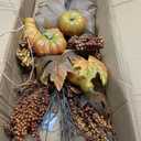 National Tree Company Artificial Fall Teardrop Wall Decoration, Decorated with Pumpkins, Berry Clusters, Maple Leaves, Branches, Autumn Collection, 18 in