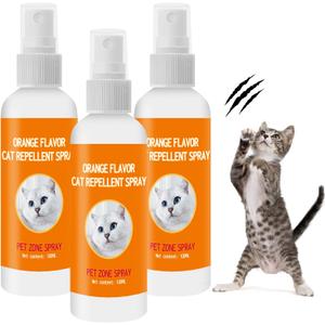3PC Cat Deterrent Spray, Natural Cat Spray Deterrent for Urine Marking & Scratching, Safe Indoor & Outdoor Effective Cat Scratch Deterrent Training Aid