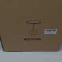 Modern Small End Table, Pedestal Side Table with Solid Wood Tabletop for Couch, Unique Accent Tables for Small Spaces, Living Room, Bedroom, Recliner, Office, Walnut