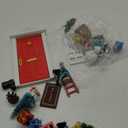 31Pcs Christmas Elf Fairy Door Kit - Miniature Accessories Garden Wooden Decorations Craft Set(Red)
