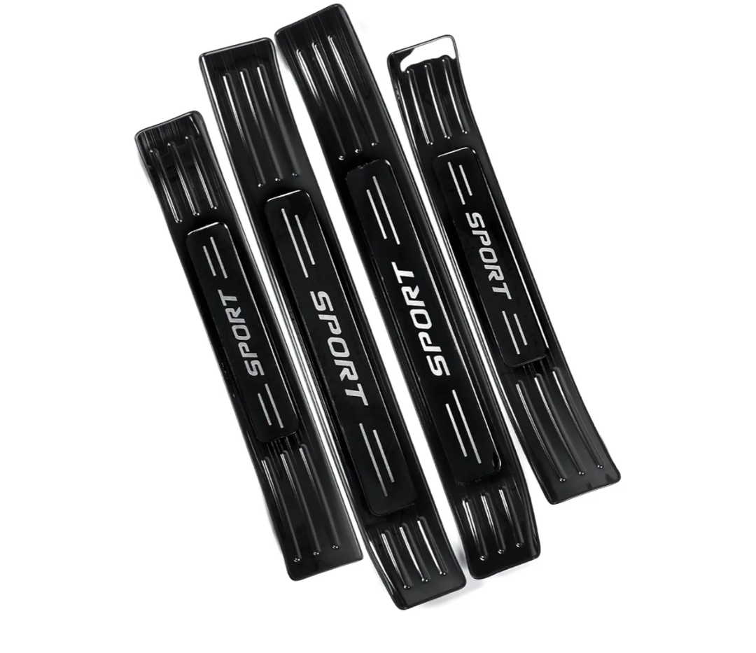 for Toyota Highlander 2025 2024 2023 2022 2021 2020 Door Sill Protector, Premium 304 Stainless Steel Door Entry Guard Plate Cover Accessories Sticker for Highlander, NOT for Grand Highlander- Black