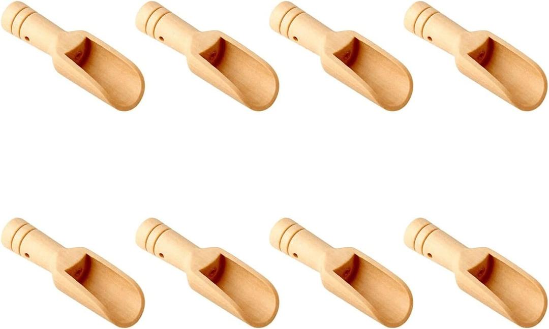 8pcs Mini Wooden SpoonsMini Bamboo Spoons for Bath Salts, tea scoop, Washing Powder spoonwooden candy spoon