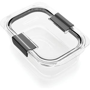 Rubbermaid Brilliance Food Storage Container, 100% Leak-Proof, Medium, 3.2 Cup