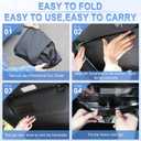 SINGARO 300T Universal Car Windshield Sun Shade, Foldable Reflective for Windshield & Window Shades with Overlapping Design, Car Interior Accessories (68.8" L x 35" W)
