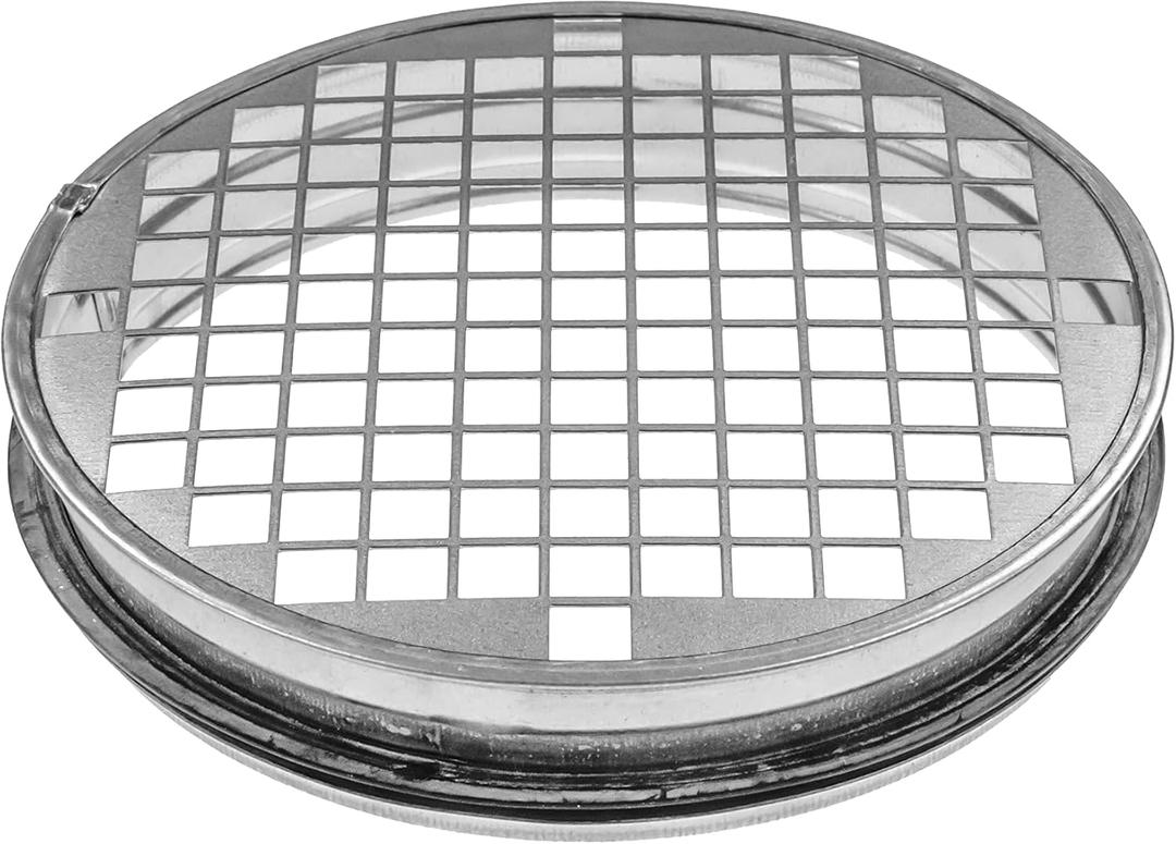 Repa Market 6 Inch Galvanized Steel Duct End Cap with Mesh Screen and Rubber Gasket Round Vent Plug Male Fit/HVAC Exhaust & Intake Pipe Cover/Air Vent Cap for Indoor & Outdoor Dryer Duct Systems