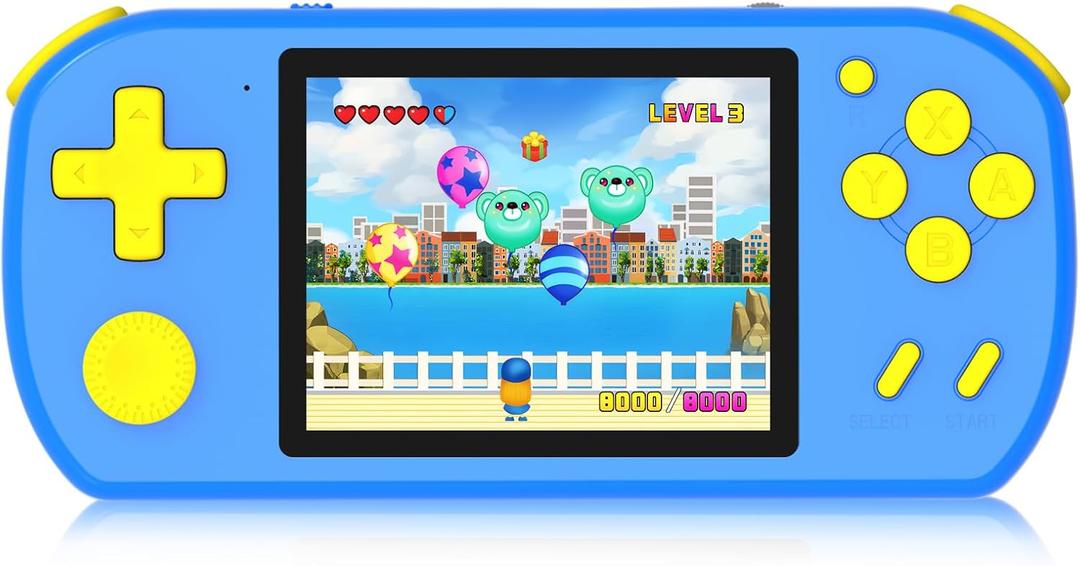 Handheld Games for Kids Built-in 218 Video Games, Portable Kids Travel Toys for Ages 4-13 with Rechargeable Battery 3.0" HD Screen, Mini Gaming Player Birthday Gifts for Boys Girls (Blue)