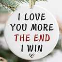 Couple Gifts for Christmas, Anniversary, Wedding - Ornament for Him and Her - Sentimental Romantic Gift for Husband, Wife, Boyfriend, Girlfriend - Love More