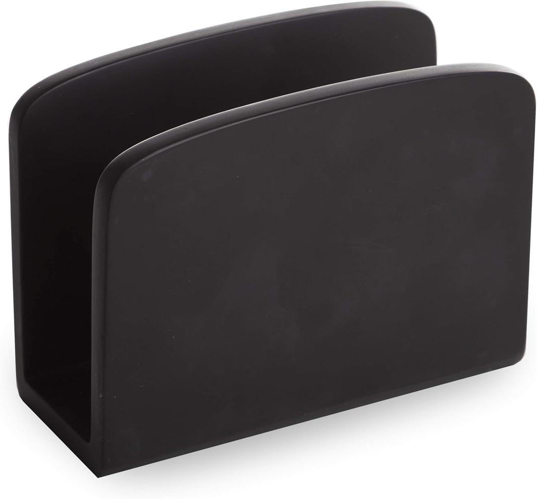 BINO Napkin Holder - Black Marble Napkin Dispenser for Dinner Table - Modern Kitchen Accessory