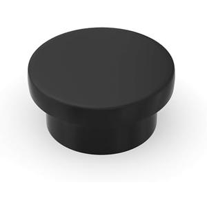 homdiy 4 Pack Black Cabinet Knobs Round Kitchen Cabinet Knobs Metal Black Dresser Knobs Zinc Cabinet Handles for Desk Drawers Cupboard Hardware