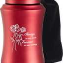 LINES ARTE Urns for Ashes Adult Female, Upto 220lbs 9.4x6.3Inch Large Red Rose Urns for Human Ashes Adult Female Mom/ Mother, Decorative Funeral Cremation Urns for Adult Ashes