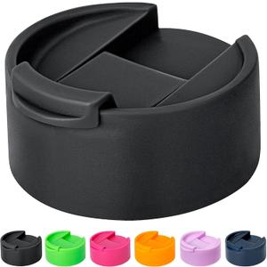 Flip Lid for Hydro Flask Wide Mouth, Replacement Lid for Hydroflask 12-64 oz,Simple Modern, Takeya, Iron Flask and Other Wide Mouth Bottle (Black)