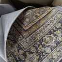 Loloi Layla Collection LAY-03 Olive/Charcoal 7'-6" x 9'-6" .13" Thick Area Rug, Soft, Durable, Vintage Inspired, Distressed, Low Pile, Non-Shedding, Easy Clean, Printed, Living Room Rug